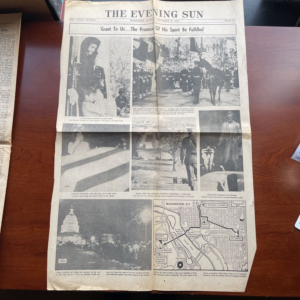 JFK Funeral Coverage Newspapers