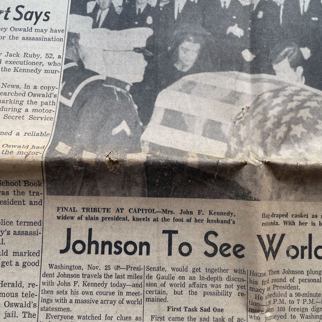 JFK Funeral Coverage Newspapers