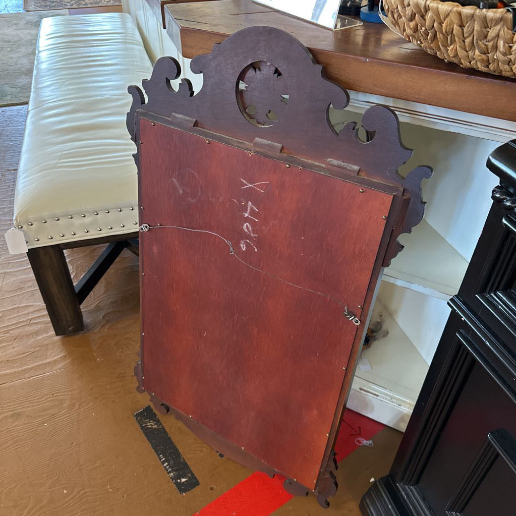 Vintage Ornate Dark Wood Mirror C MIRRORS