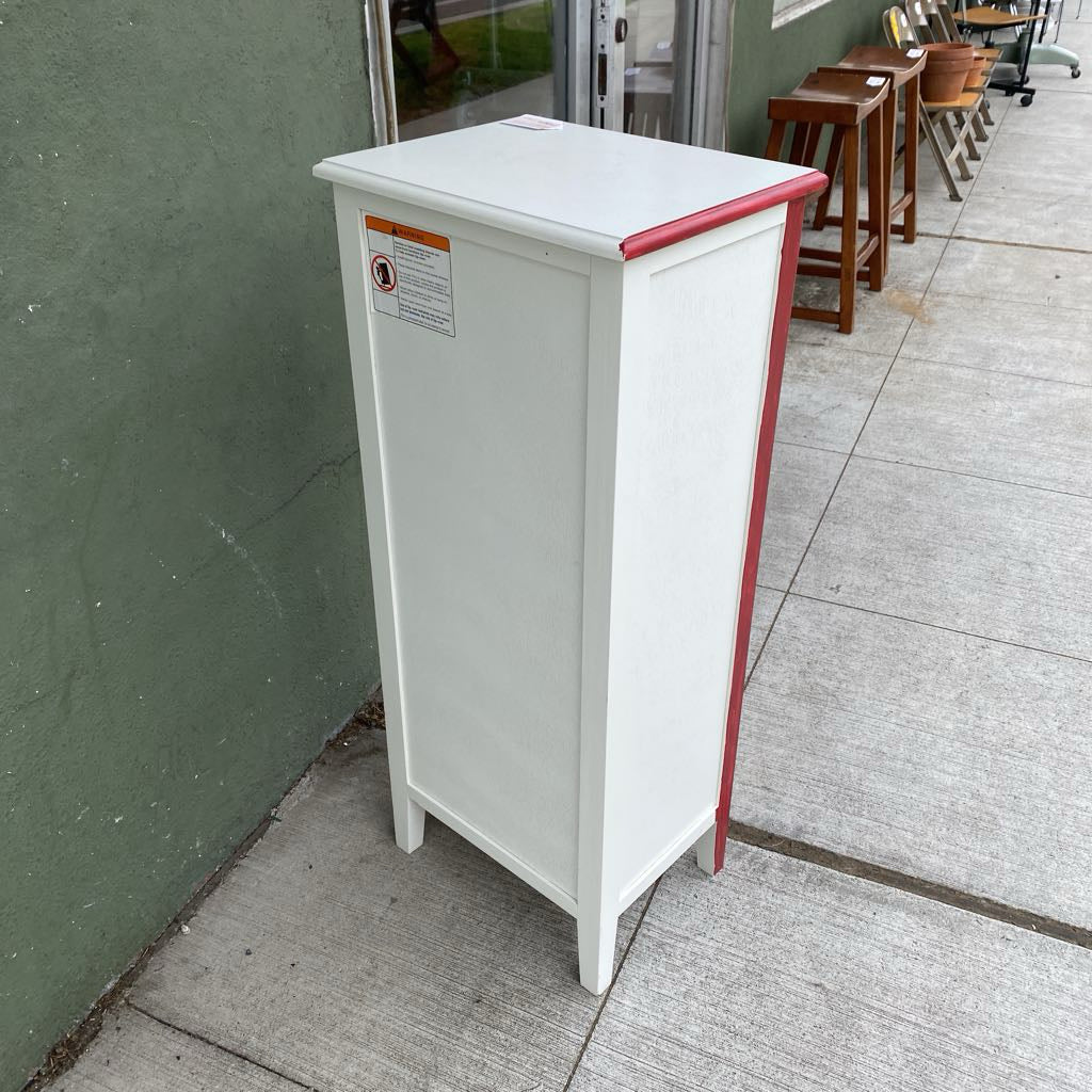 Red & Green Cabinet w/Seagrass Drawers