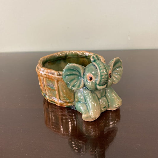 Vintage Ceramic Elephant Planter Dish UNIQUE FINDS