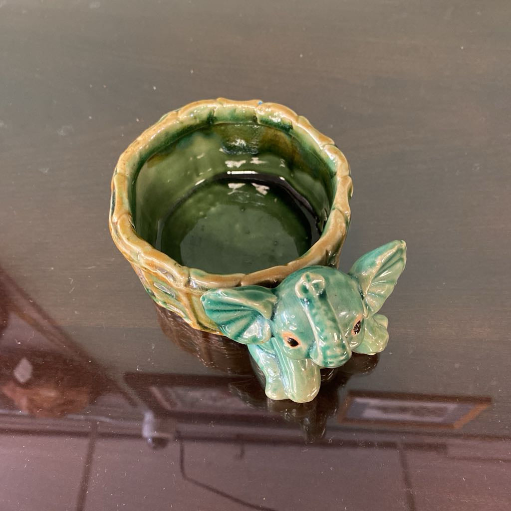 Vintage Ceramic Elephant Planter Dish UNIQUE FINDS