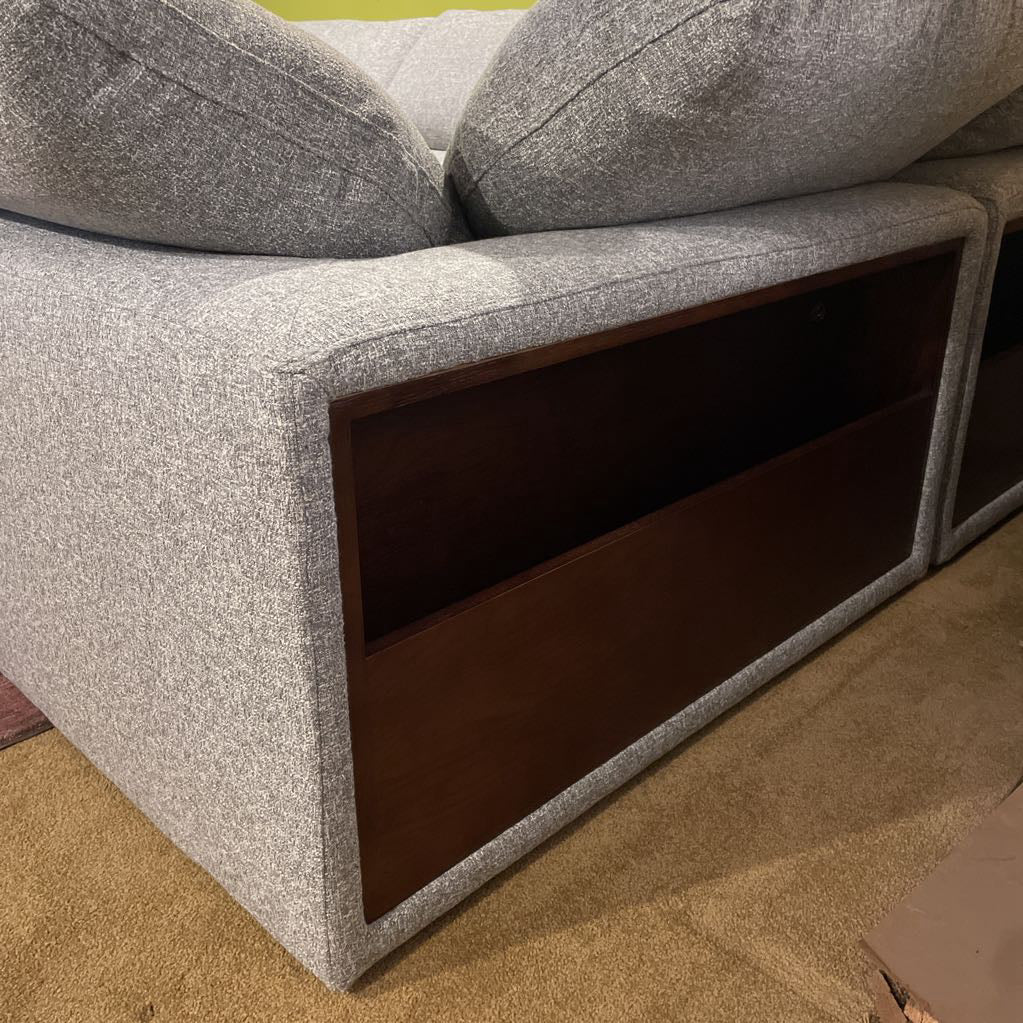 Bruges Pebble Grey Corner Sectional U SECTIONALS CORNER
