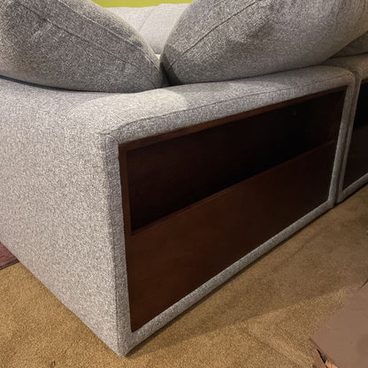 Bruges Pebble Grey Corner Sectional U SECTIONALS CORNER
