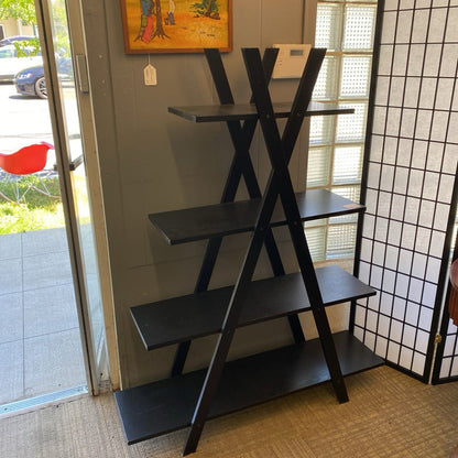 Black Xframe Open Shelves (AS IS) C BOOKSHELVES