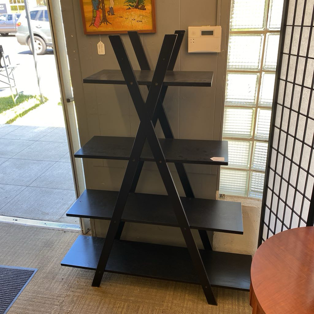 Black Xframe Open Shelves (AS IS) C BOOKSHELVES