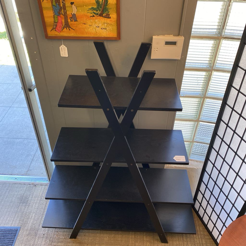 Black Xframe Open Shelves (AS IS) C BOOKSHELVES