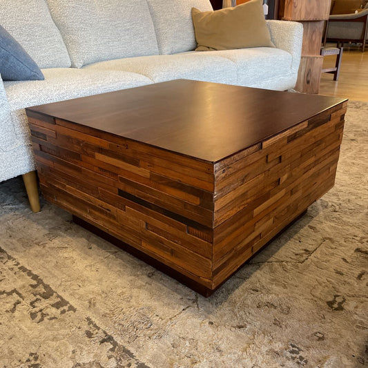 Wood Block Square Coffee Table C COFFEE TABLES