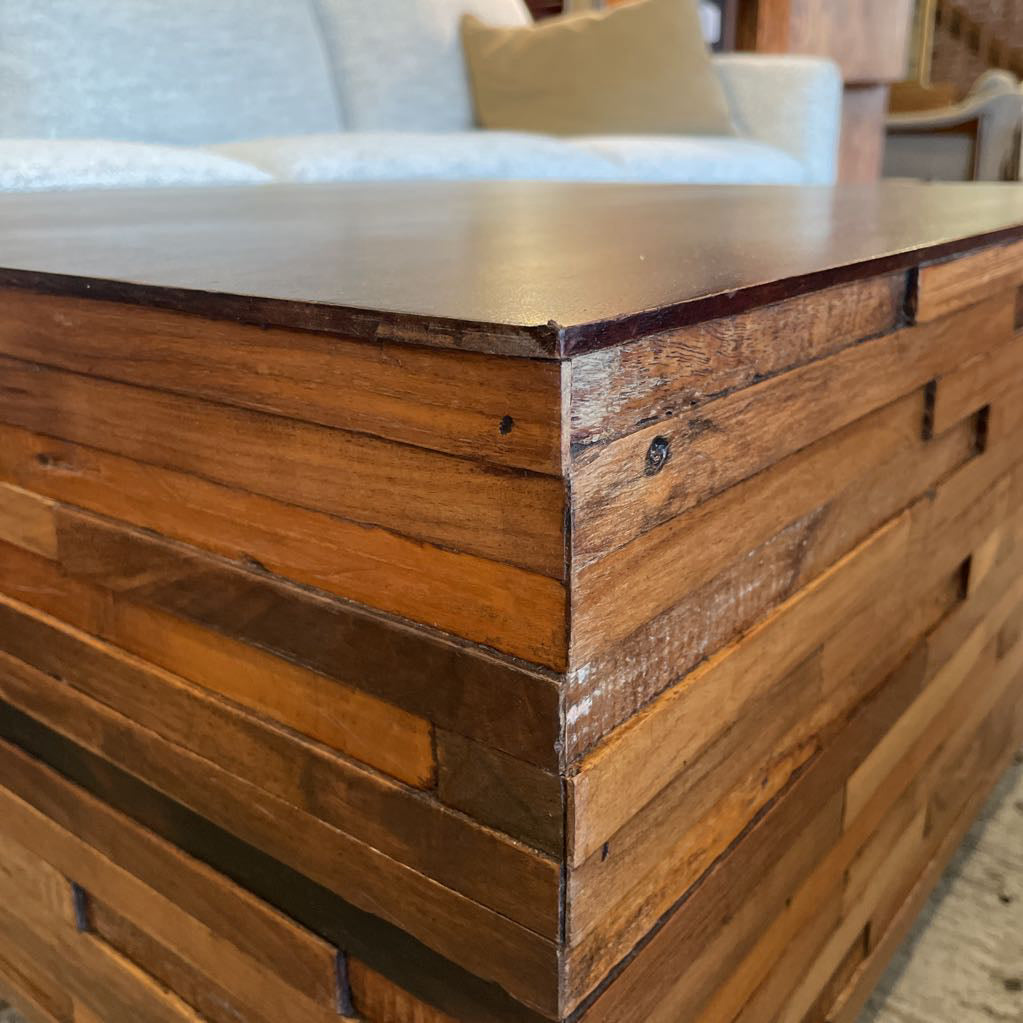 Wood Block Square Coffee Table C COFFEE TABLES
