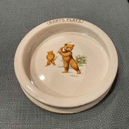 Golfing Bears Baby's Plate
