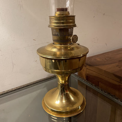 Tall Brass Lantern with Glass Chimney--Aladdin UNIQUE FINDS