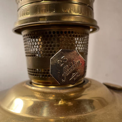 Tall Brass Lantern with Glass Chimney--Aladdin UNIQUE FINDS