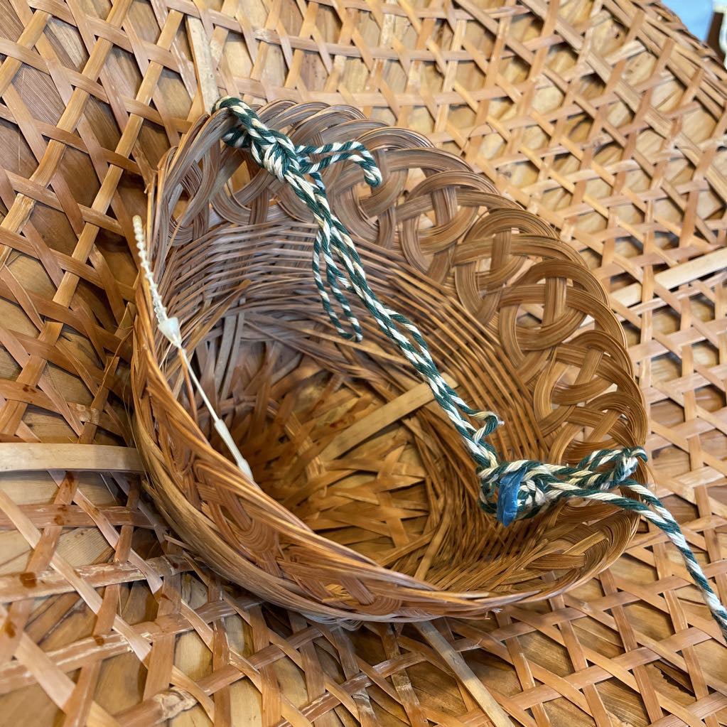 SE Asian Large Round Woven Hat UNIQUE FINDS