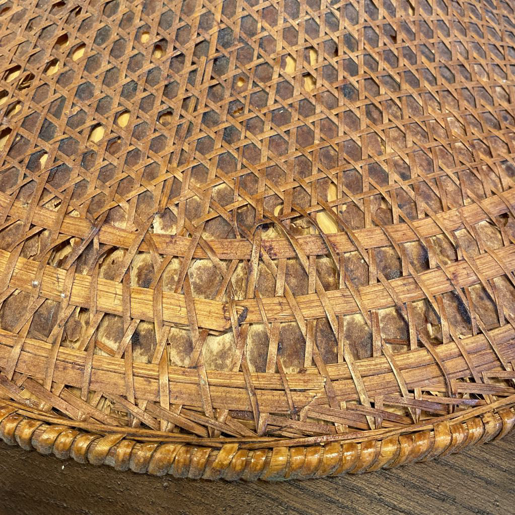 SE Asian Large Round Woven Hat UNIQUE FINDS