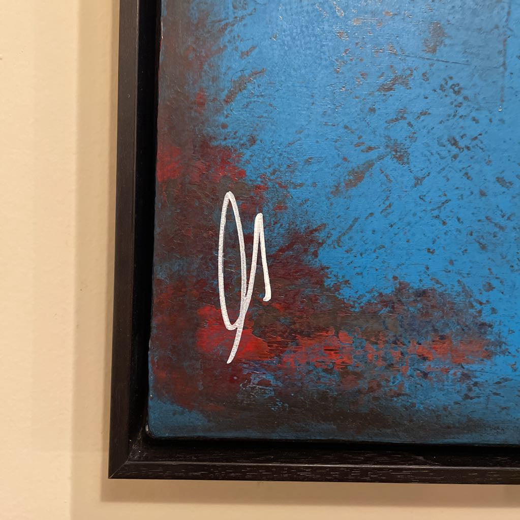Yellow, Red, Blue w/ Black Frame Abstract Art ART