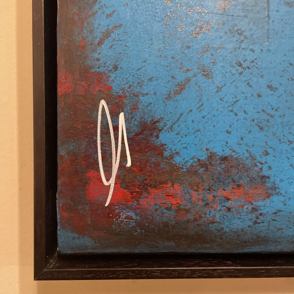 Yellow, Red, Blue w/ Black Frame Abstract Art ART