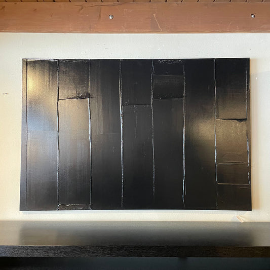 Black Abstract Brick Art ART