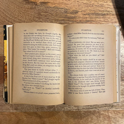 Stampede! Vintage Western Book UNIQUE FINDS