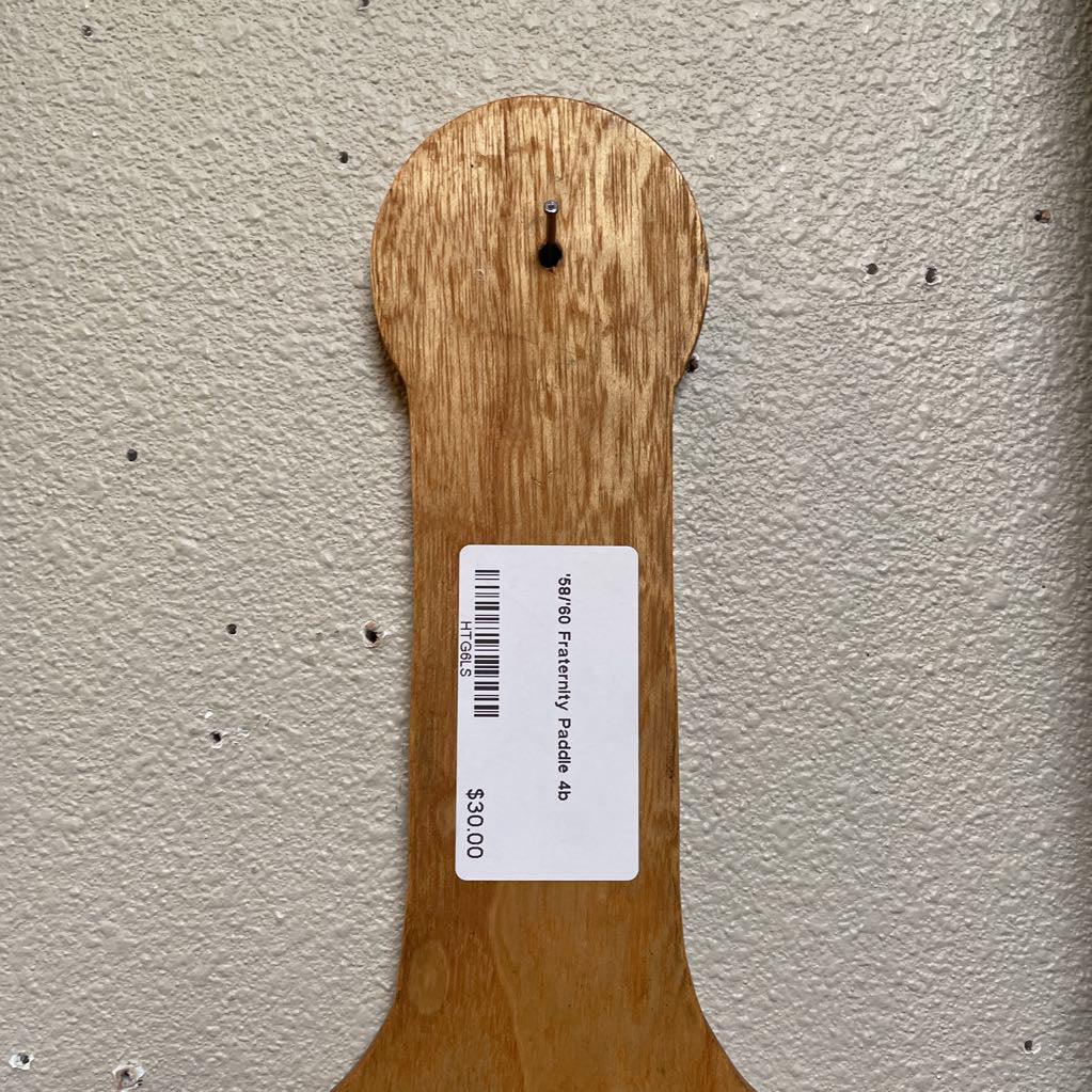 '58/'60 Fraternity Paddle