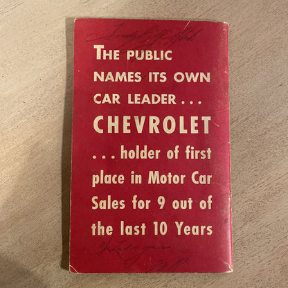 1941 Chevrolet Owner's Manual UNIQUE FINDS