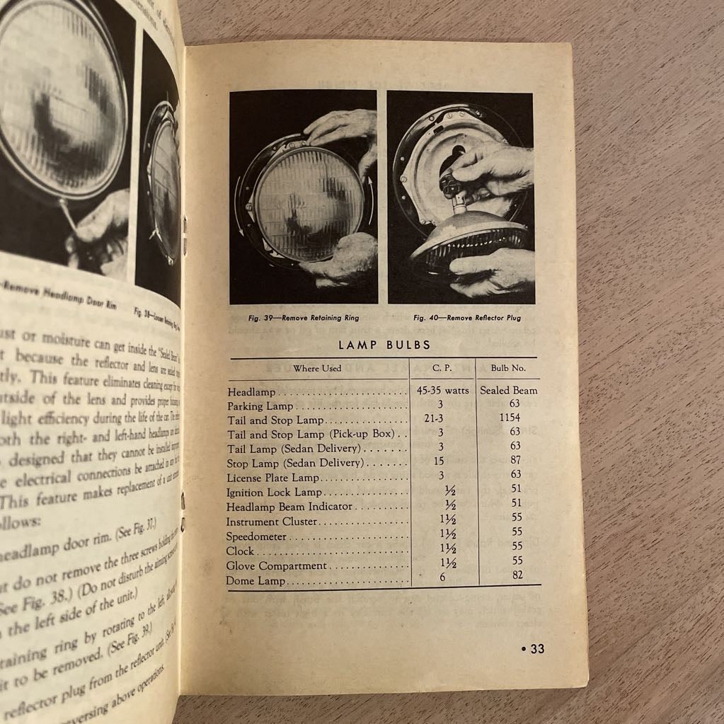 1941 Chevrolet Owner's Manual UNIQUE FINDS