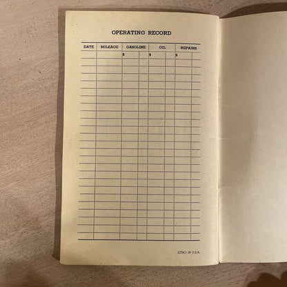 1941 Chevrolet Owner's Manual UNIQUE FINDS