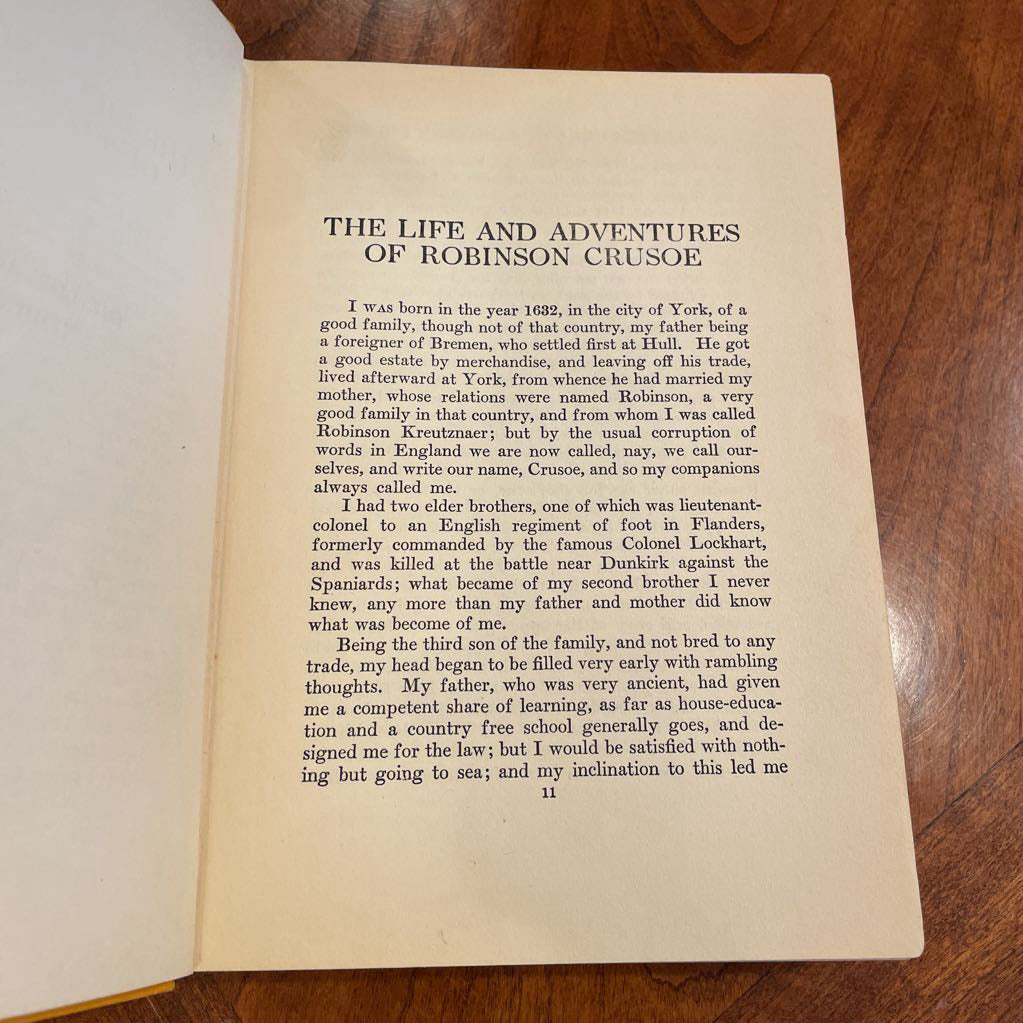 Vintage 1930's Robinson Crusoe Illustrated Book UNIQUE FINDS