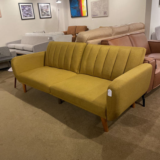 Ochre Tufted Back Click Clack Sofa