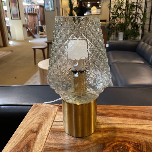 Glass & Shade Textured Table Lamp
