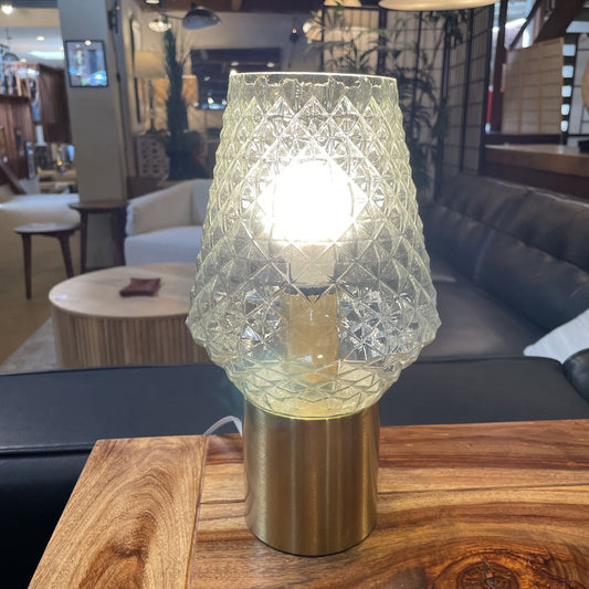 Glass & Shade Textured Table Lamp