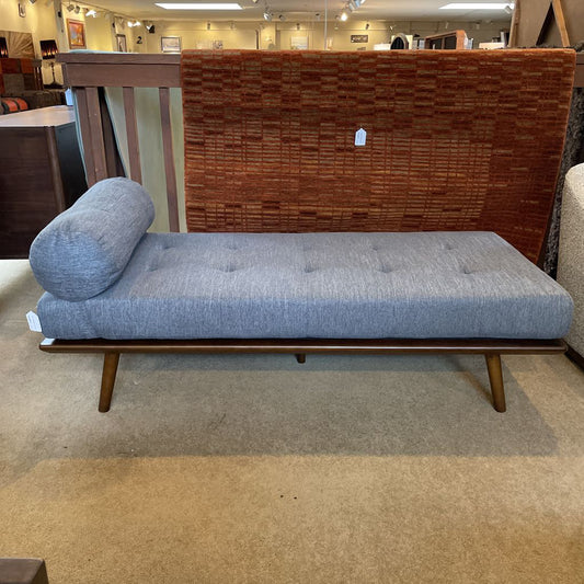 Grey Tufted Chaise Lounge