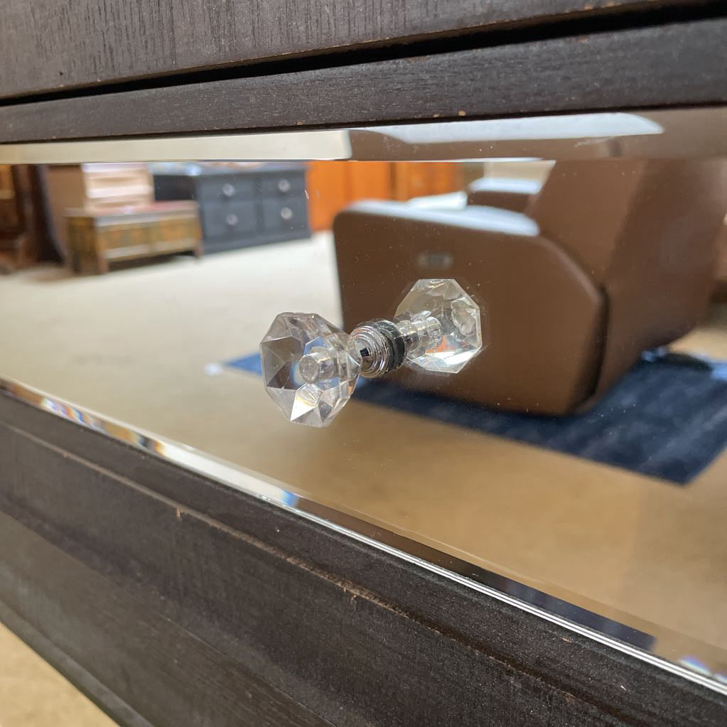 Geometric Mirrored 3 Drawer Nightstand C NIGHTSTANDS