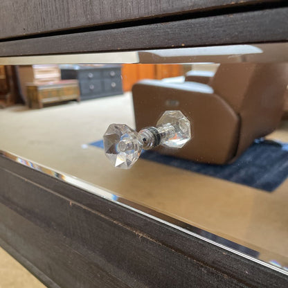 Geometric Mirrored 3 Drawer Nightstand C NIGHTSTANDS