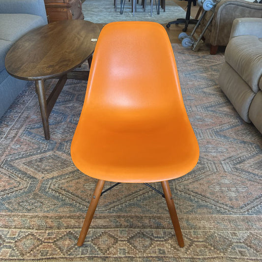 Orange Herman Miller Style Molded Dining Chair C DINING CHAIRS