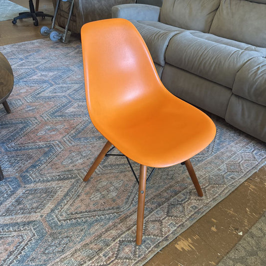 Orange Herman Miller Style Molded Dining Chair C DINING CHAIRS