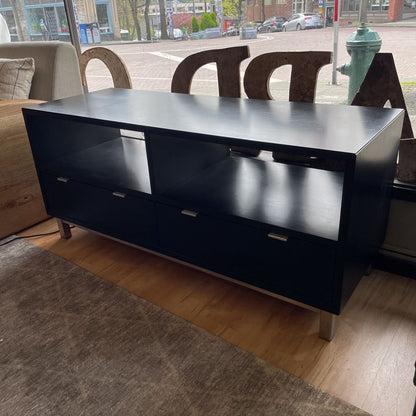 Room & Board Black 2 Drawer Media Console C MEDIA STANDS