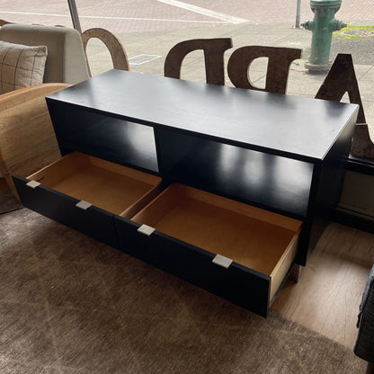Room & Board Black 2 Drawer Media Console C MEDIA STANDS