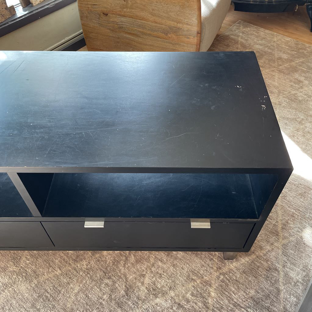 Room & Board Black 2 Drawer Media Console C MEDIA STANDS