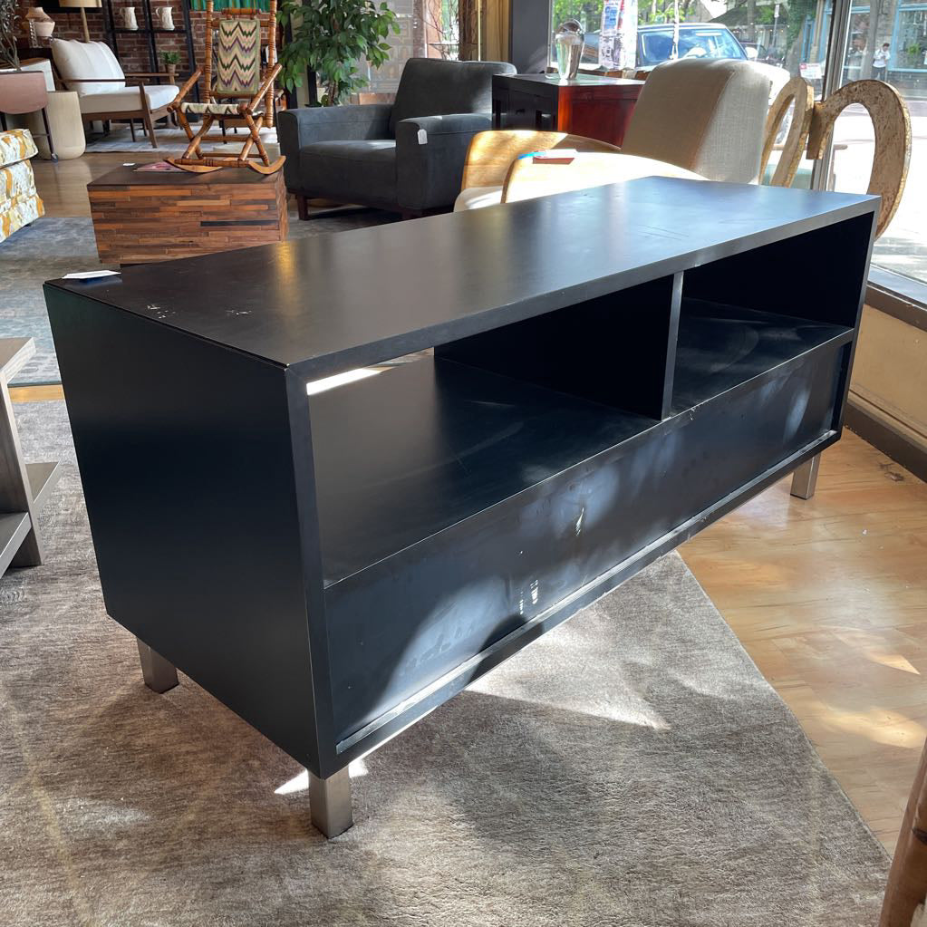 Room & Board Black 2 Drawer Media Console C MEDIA STANDS