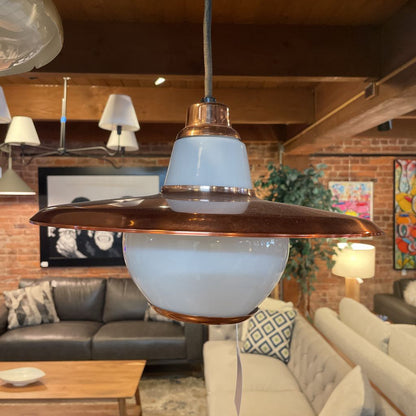 Copper Kitchen Light with Opaque Glass LAMPS
