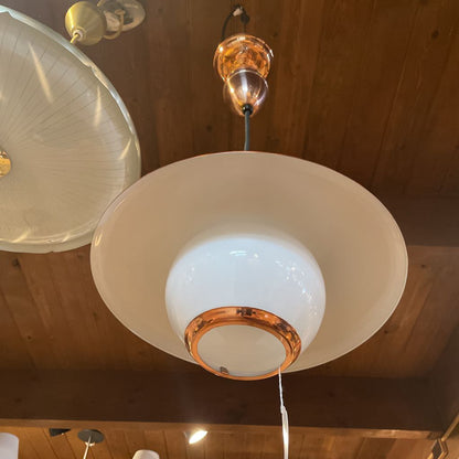 Copper Kitchen Light with Opaque Glass LAMPS