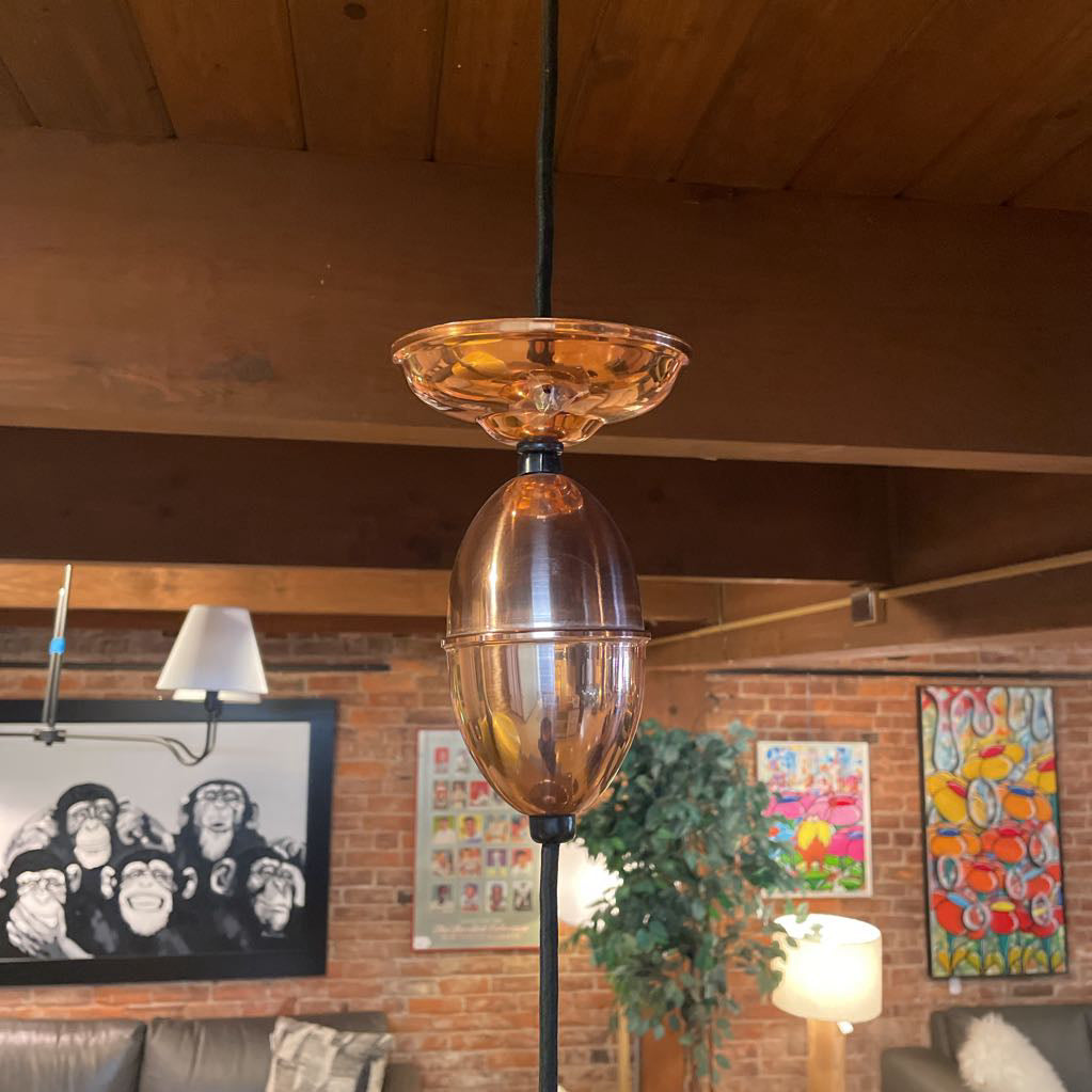 Copper Kitchen Light with Opaque Glass LAMPS