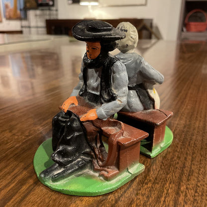 Cast Iron Amish/Plain People Bookend SET/2 UNIQUE FINDS
