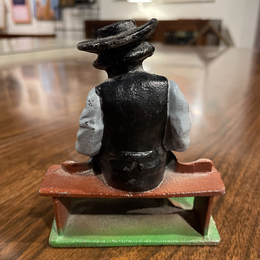 Cast Iron Amish/Plain People Bookend SET/2 UNIQUE FINDS