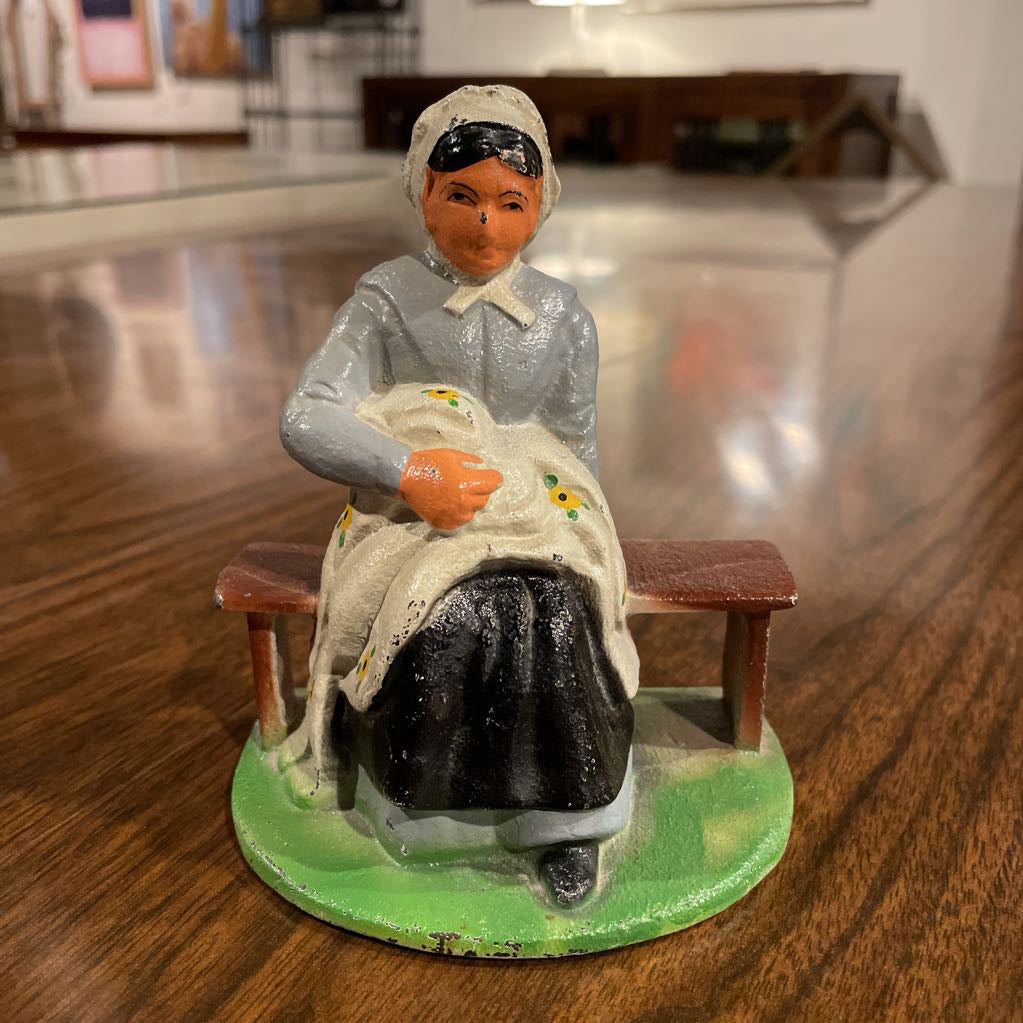 Cast Iron Amish/Plain People Bookend SET/2 UNIQUE FINDS