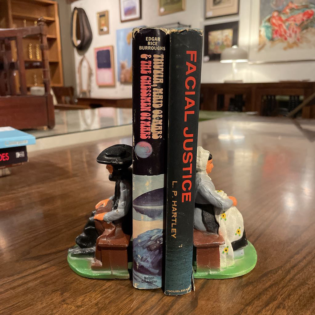 Cast Iron Amish/Plain People Bookend SET/2 UNIQUE FINDS