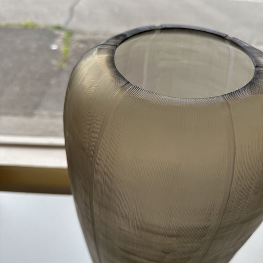 Tall Narrow Smoked Glass Vase SMALLS
