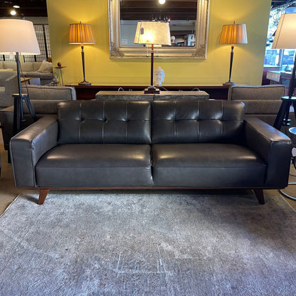 Odense Espresso Leather Sofa U SOFAS