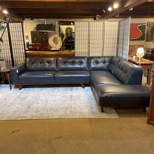 Odense Navy Leather RAF Sectional