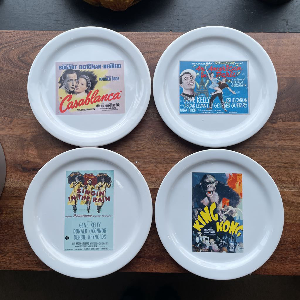 TCM Classic Movies Plates SET/4 In Film Tin